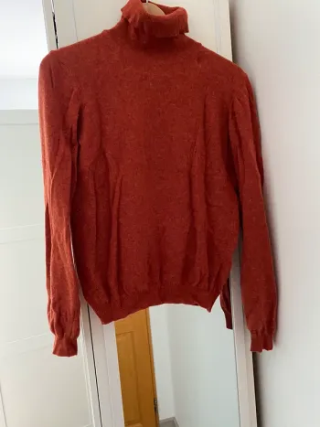 pull en laine corail/rouge 38/40