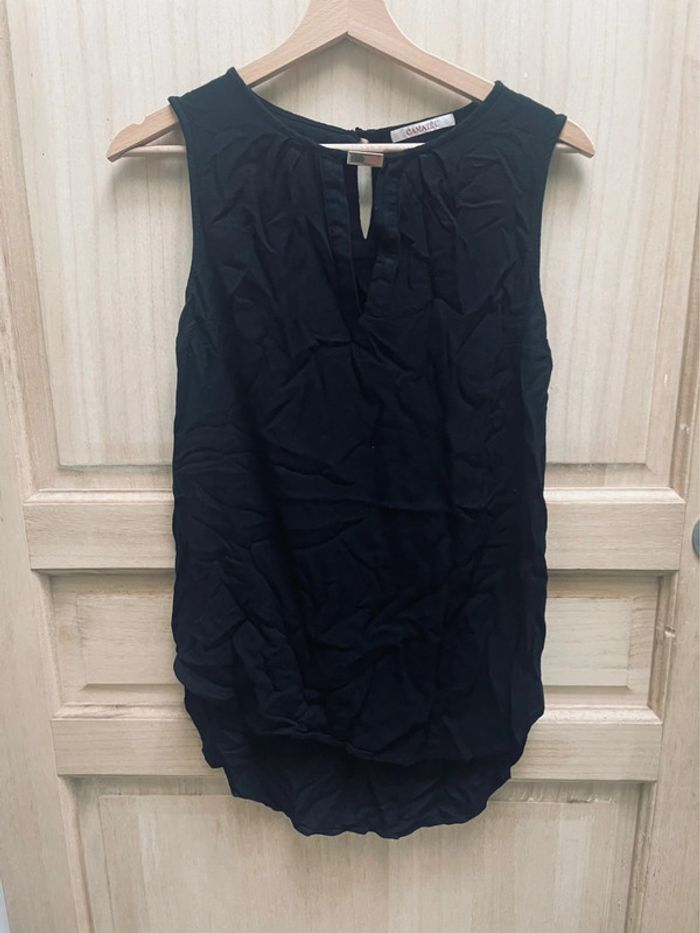 Blouse chic fluide noire Camaïeu Taille 36 - photo numéro 11