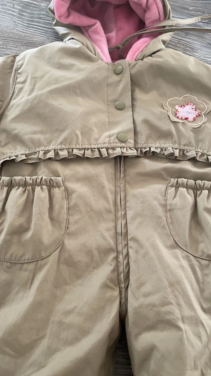 Combi pilote kaki rose bébé 3 mois - photo numéro 2
