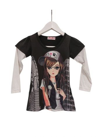 T-shirt tunique manches longues fille 4 ans