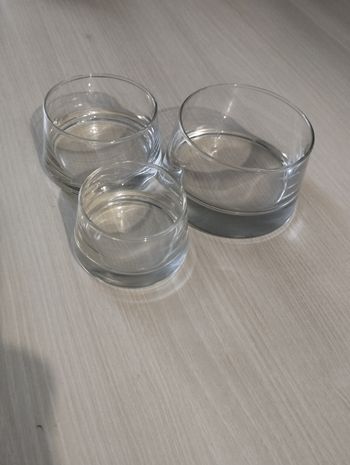 Lot de 3 récipients en verre
