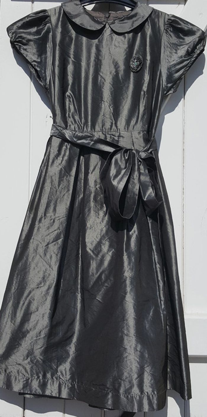 Robe habillee avec jupon métalisé amovible Jacadi 10 ans