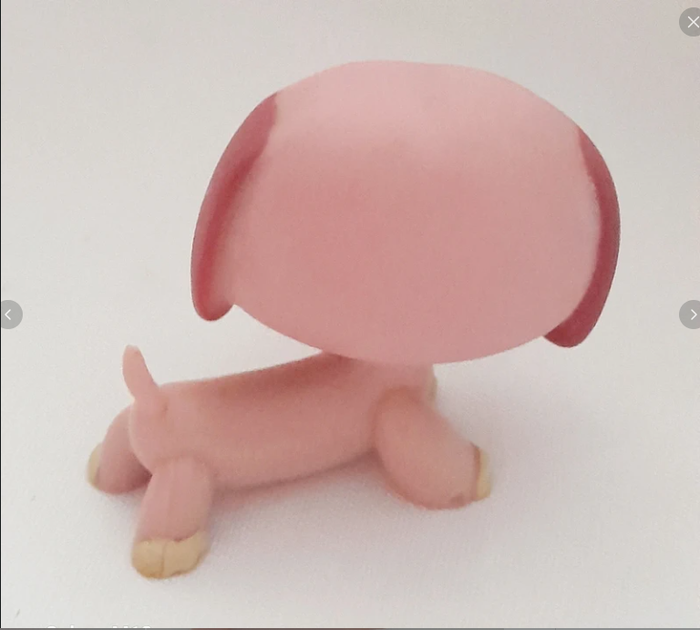 Figurine Littlest Pet Shop Chien Teckel rose - photo numéro 2