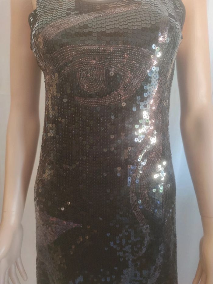 Robe sans manches à sequins T. 36 / 38 💮 91% Coton 9% Spandex - photo numéro 6