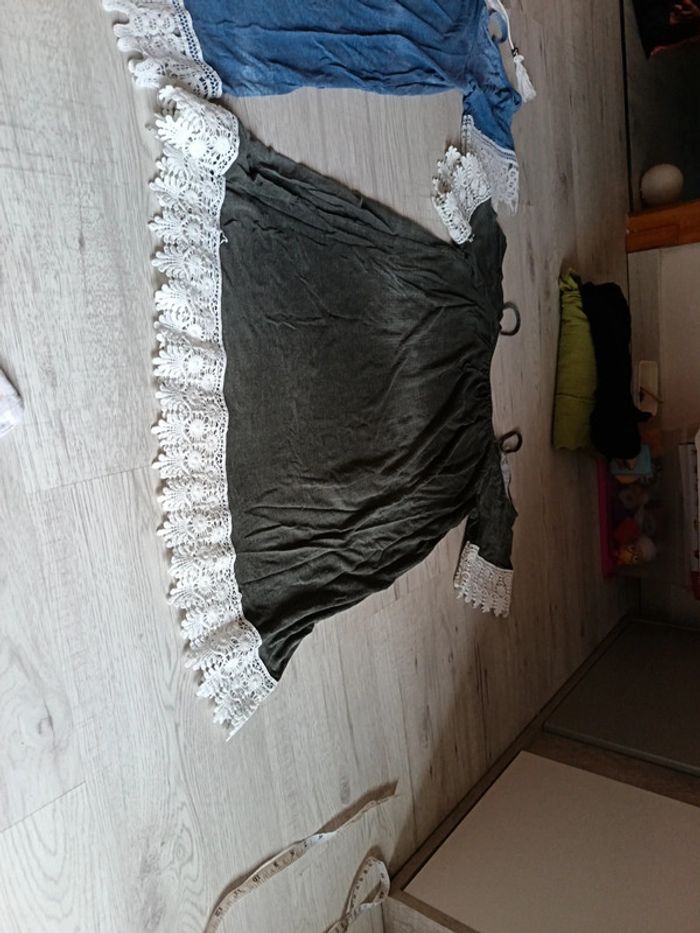 Haut top tunique dentelle femme épaule dénudées taille 42 XL a 44 XXL - photo numéro 5