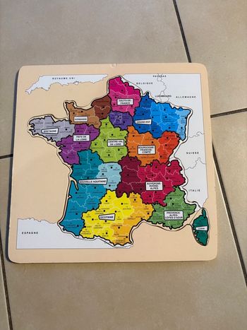 Puzzle en bois de la France 