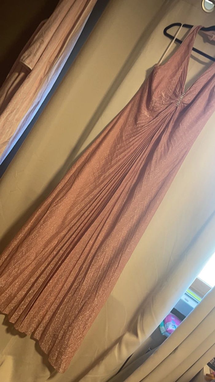 Robe longue tissu pailletté - photo numéro 2