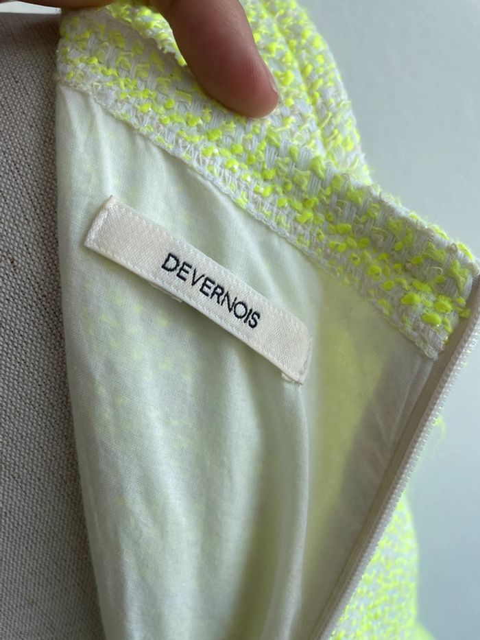 Robe chinée jaune fluo Devernois - photo numéro 5