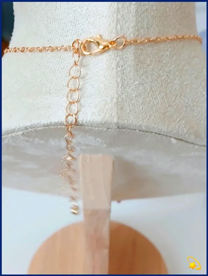 Collier doré à breloques étoiles de mer,coquillage tendance bohème été chic - photo numéro 4
