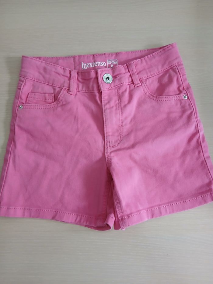 Short d ete fille en coton taille 8 ans marque inextenso - photo numéro 2
