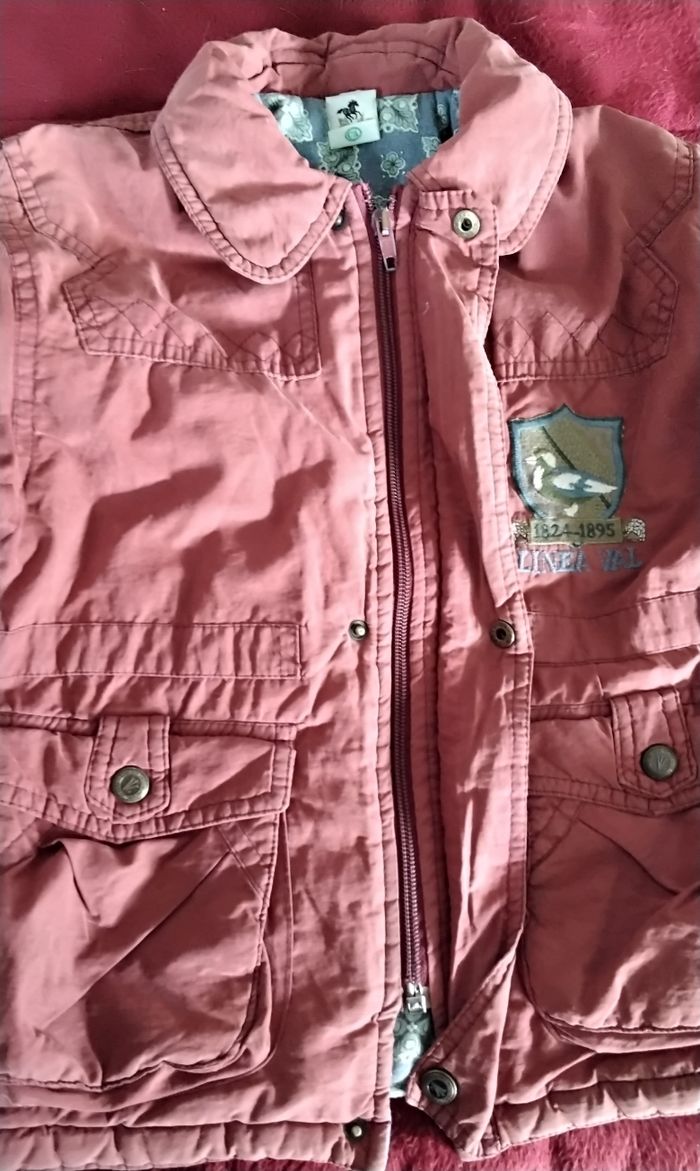 Manteau,  bordeaux  ,fermeture  et  pressions  ,poches  ,Palomino  ,104  cm - photo numéro 3