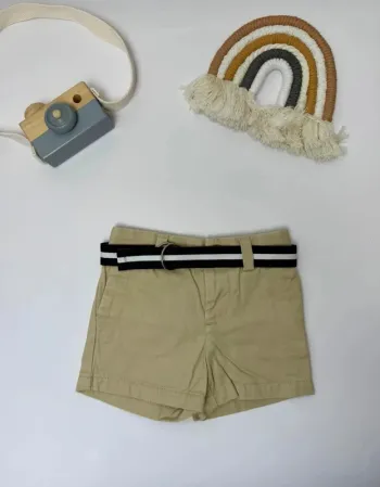 Short Ralph Lauren bébé garçon beige + ceinture taille 3 mois comme neuf