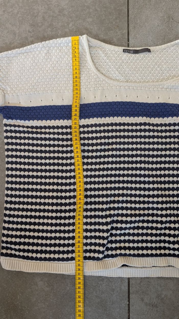 Pull marin en maille oversize Ekyog taille 2 - photo numéro 3