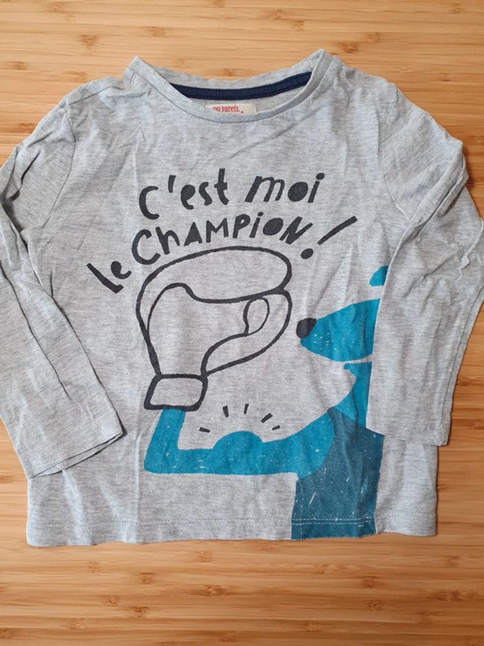 T-shirt manches longues Du Pareil au même DPAM taille 4 ans 104 cm