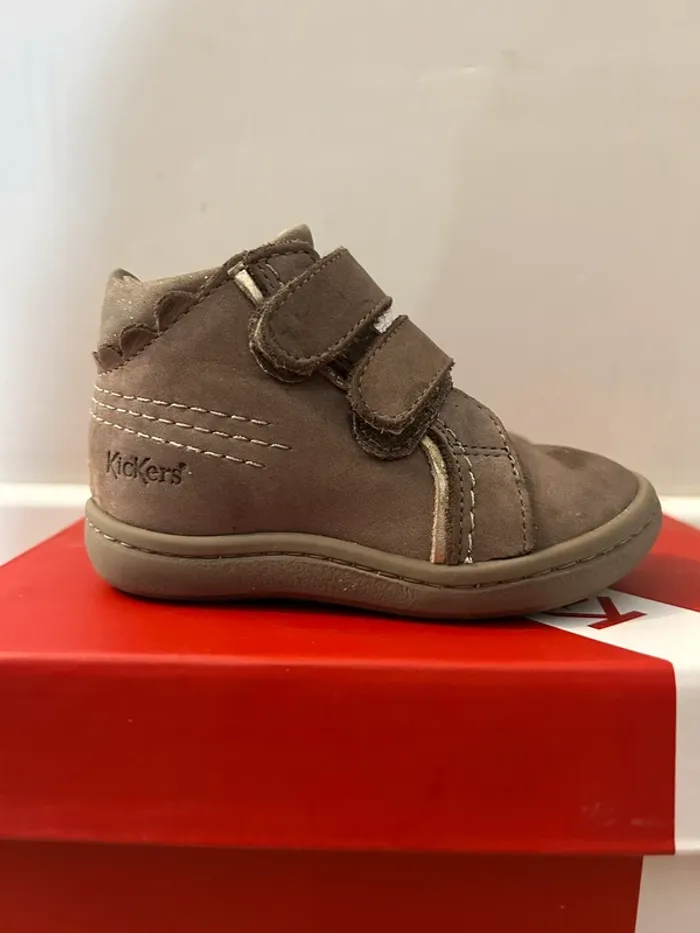 Kickers kickmary en cuir taupe 20 - photo numéro 2