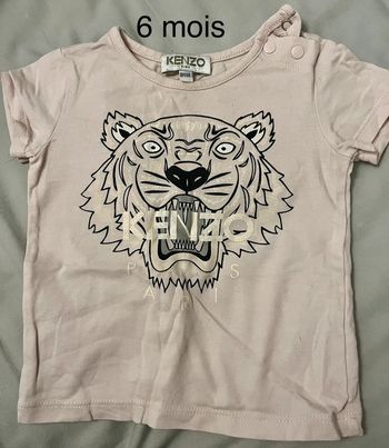 Tee-shirt KENZO kids - rose - 6 mois - manches courtes