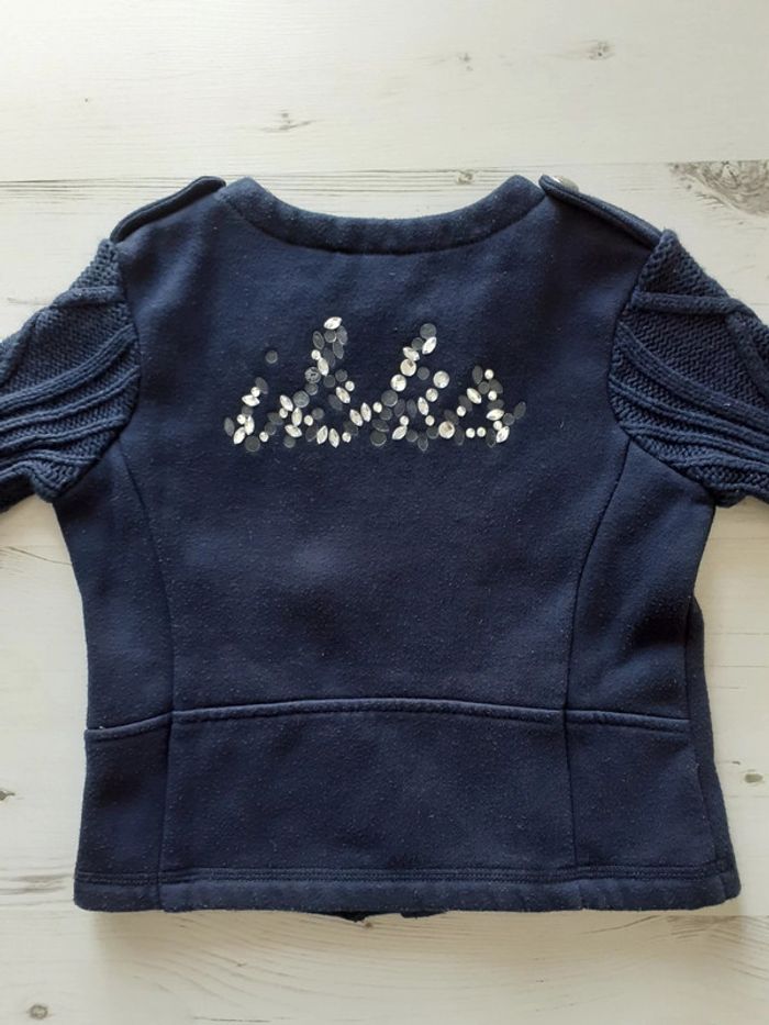 Gilet zippé fille IKKS bleu 5 ans - photo numéro 2
