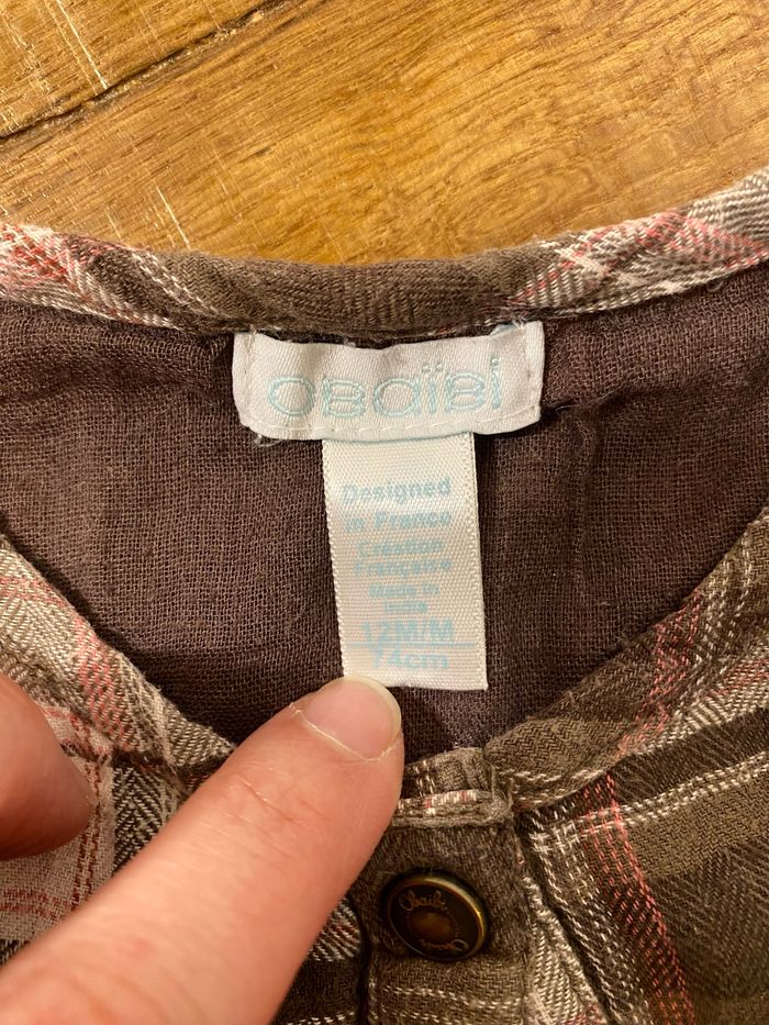 Chemise hiver fille 12 mois - photo numéro 2