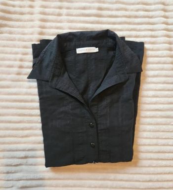 Blouse noire Cache Cache – Manches 3/4 – Taille 40 – Très bon état