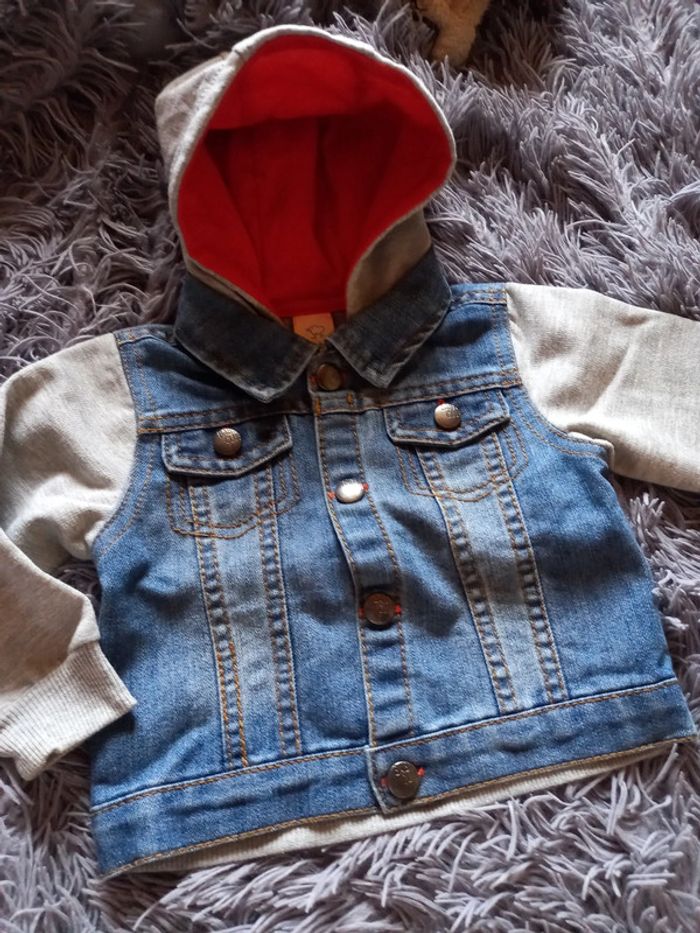 Veste en jeans garçon 6 mois - photo numéro 2