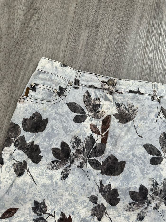 Jupe en jean denim à fleurs Léa Kanth Y2K T38 M - photo numéro 2