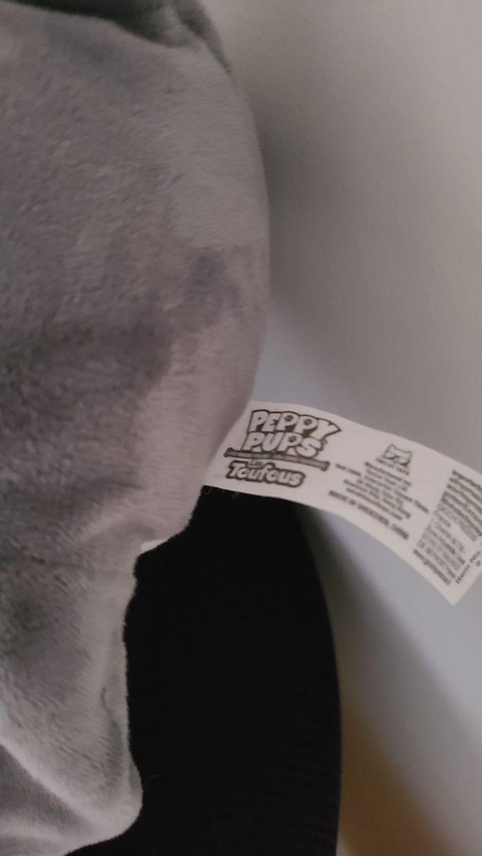 Peluche Chien bulldog Peppy Pups Les Toufous Ressort Et Grelot - photo numéro 2