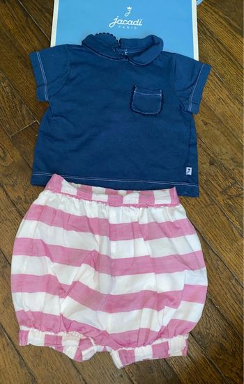 T-shirt et short jacadi 12 mois