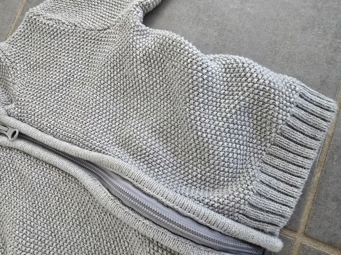 Gilet maille gris - photo numéro 2