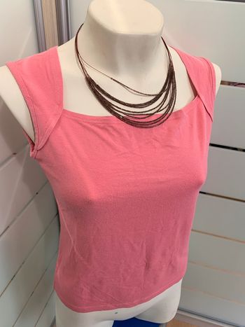 Top basique rose t2