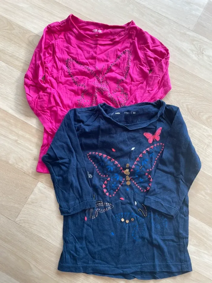T-shirt manches longues fille 4 ans