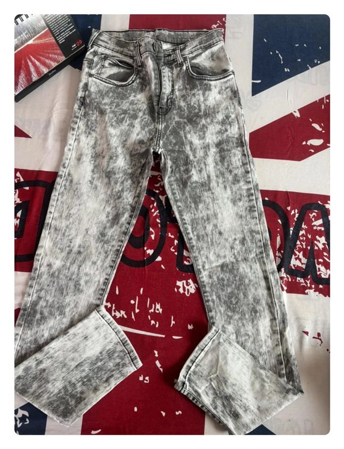 Jeans Dr Denim gris foncés délavé nuancé gris clairs taille 34 - photo numéro 5