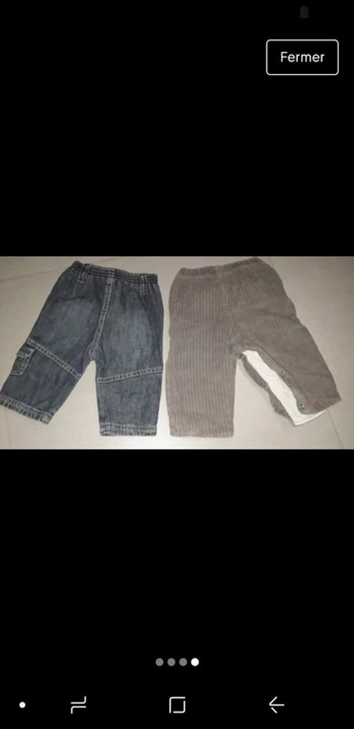Lot de 2 pantalons hiver Sucre d'orge 3 mois - photo numéro 4