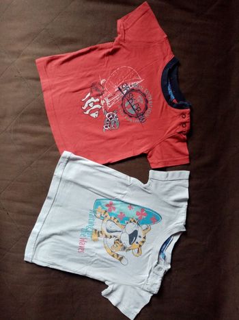 Lot de 2 t-shirts manches courtes 18 mois