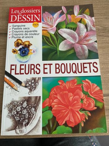 Livre les dossiers du dessin fleurs et bouquets