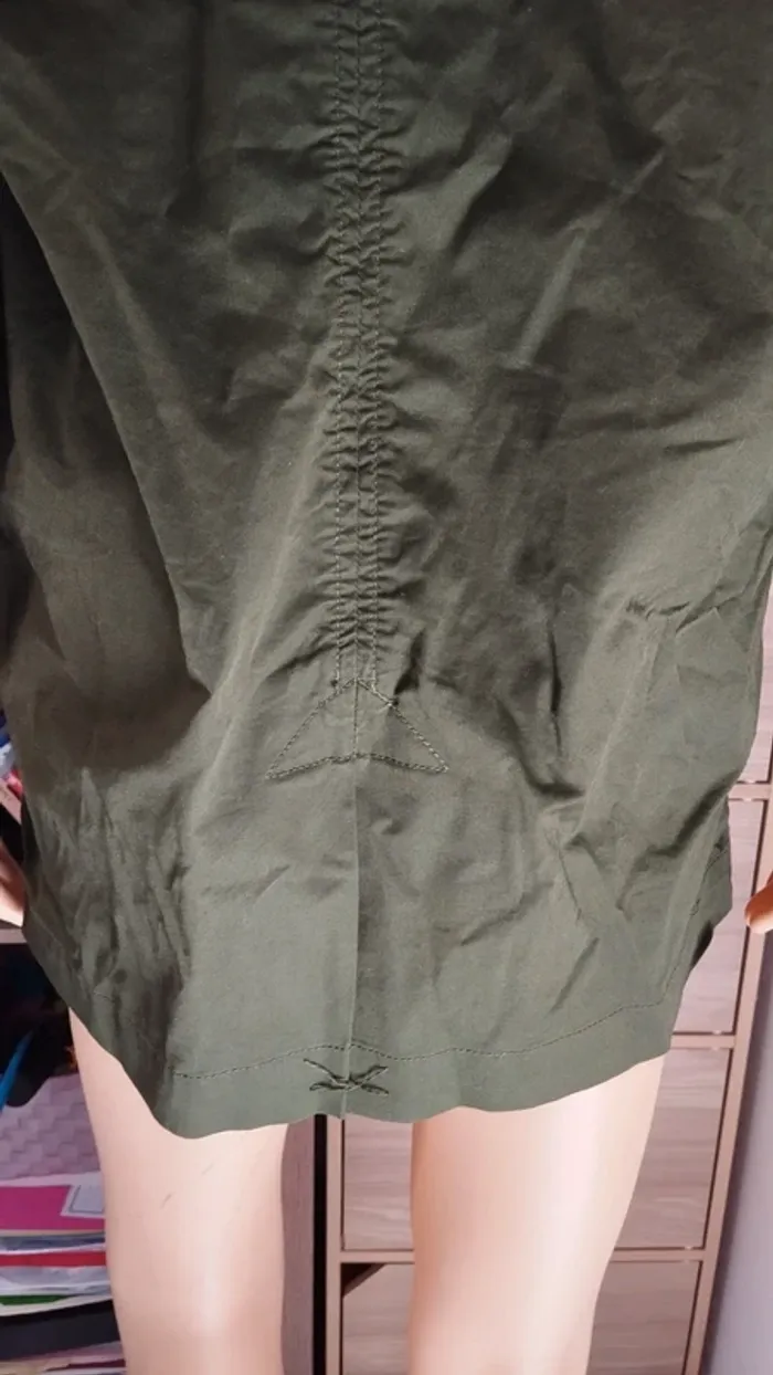 Veste trench verte taille s femme - photo numéro 11