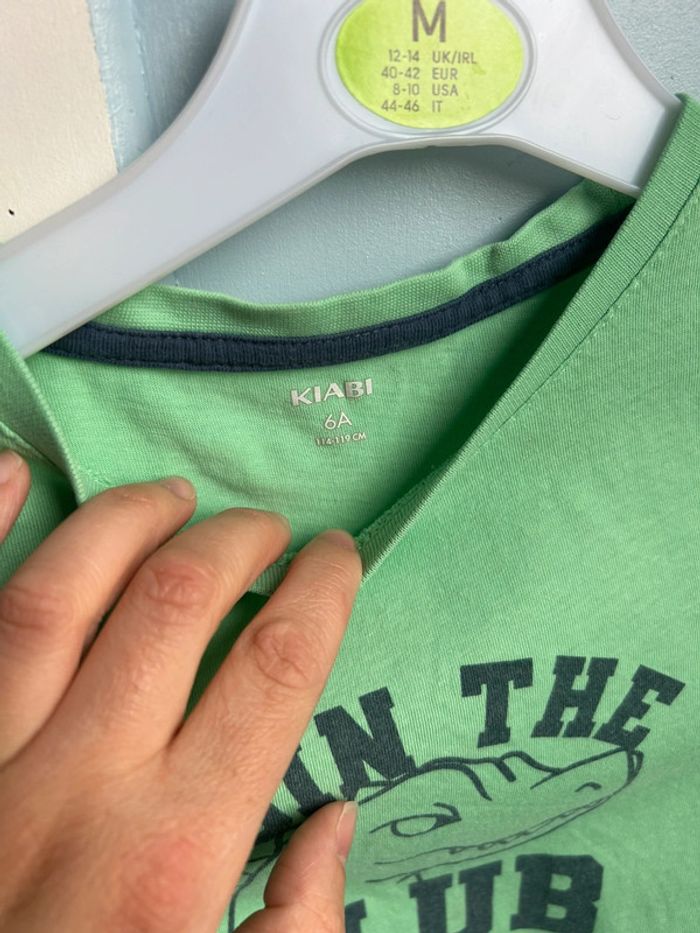 Tee shirt vert , dinosaure, 6 ans kiabi - photo numéro 3