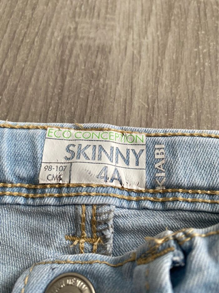 Jean skinny 4 ans kiabi bleu clair - photo numéro 4