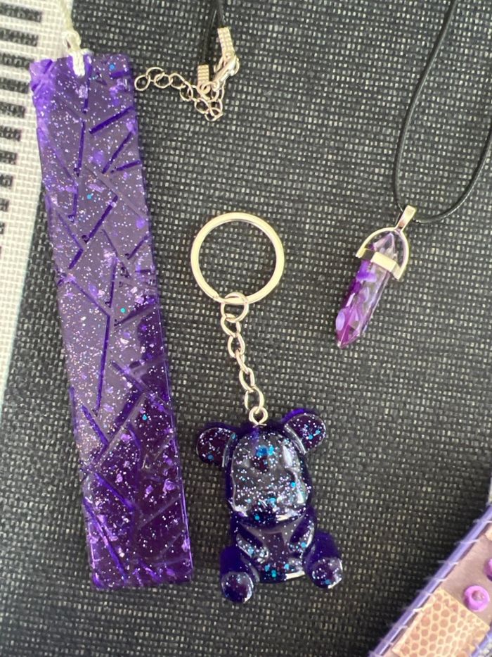 Boîte à bijoux en forme de cœur 💜 plus accessoires - photo numéro 2