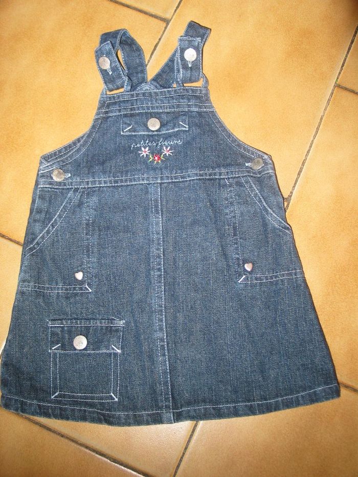 robe en jeans fille 3 mois marque Grain de Blé