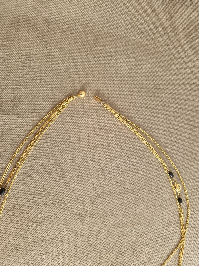Collier long vintage doré multi rangs - photo numéro 8