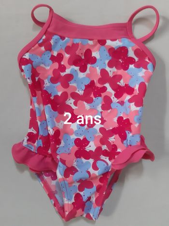 Maillot de bain fille - papillons - Décathlon - 2 ans