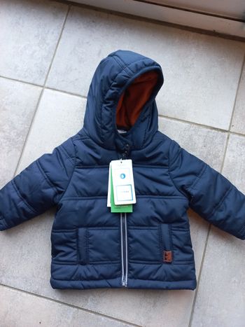 Doudoune bleue garçon 6 mois neuve Orchestra