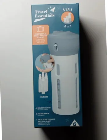 Distributeur de produits de soin 4 en 1 multifonction idéal voyage Neuf