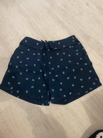 Short Bleu marine motif ancre Fille Cyrillus