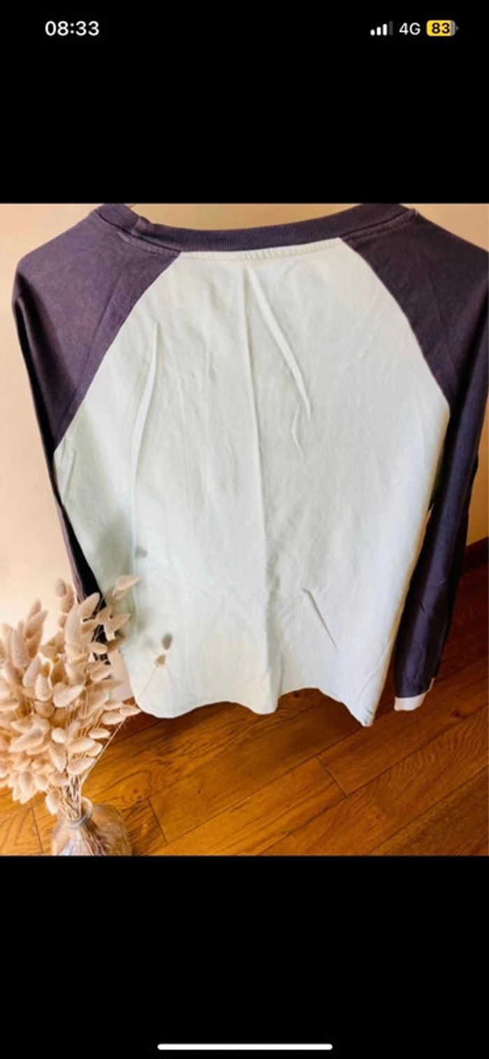 Sublime pull in extenso motif chat taille M en coton bleu vert gris - photo numéro 5
