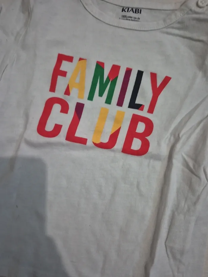 T-shirt "family club " manches courtes - photo numéro 2
