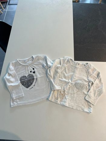 Lot de deux tee shirts ML 18 mois
