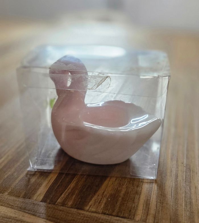 Cygne rose en céramique – déco élégante / bougeoir / vide-bijoux – neuf en boîte BB - photo numéro 4