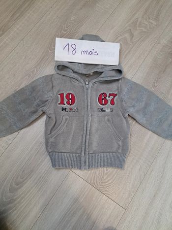Gilet gris 18 mois