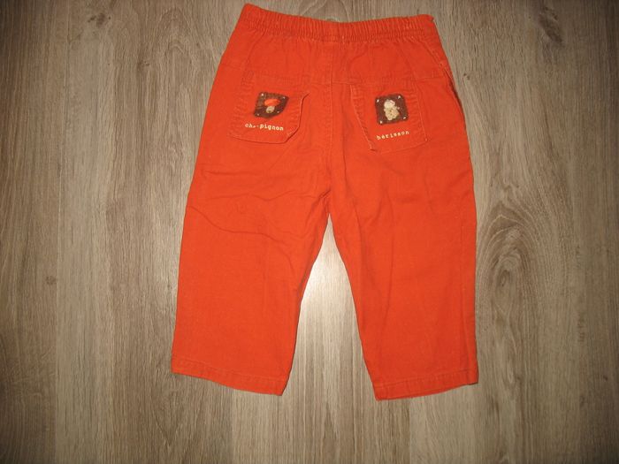 PANTALON ORANGE BÉBÉ GARÇON "GRAIN DE BLÉ" - 12 MOIS - n°01 - photo numéro 2